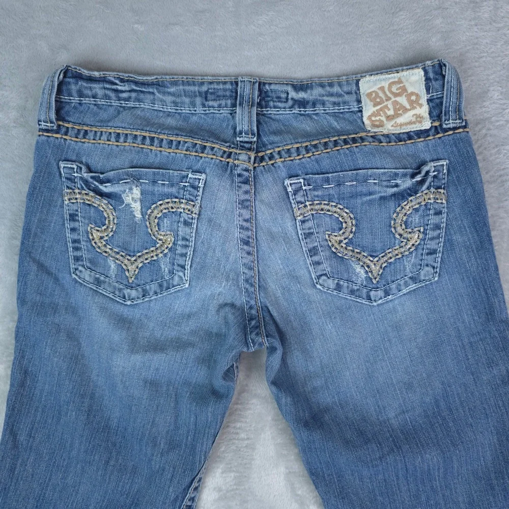 Big Star Bermuda Shorts Women 30 (32x15.5) Distressed Sweet Ultra Low‎ Rise Y2K